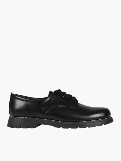 MyRunway Shop Woolworths Black Lace-up Leather School Shoes for