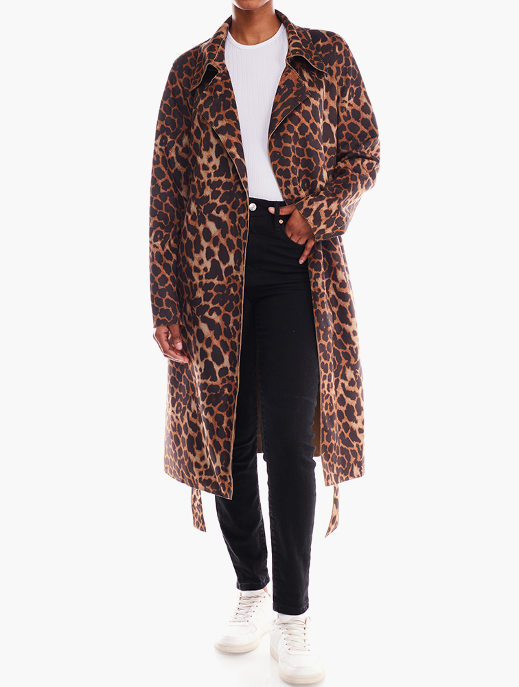 MyRunway | Shop Woolworths Natural Leopard Print Classic Coat for