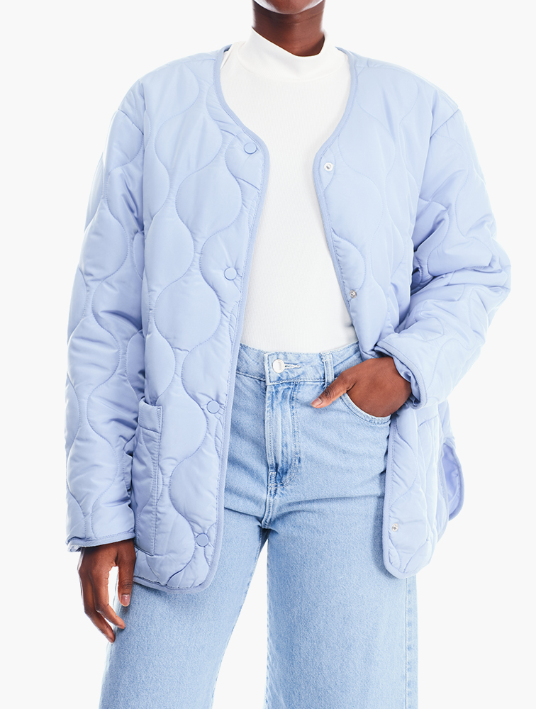 MyRunway Shop Woolworths Light Blue Quilted Puffer Jacket for