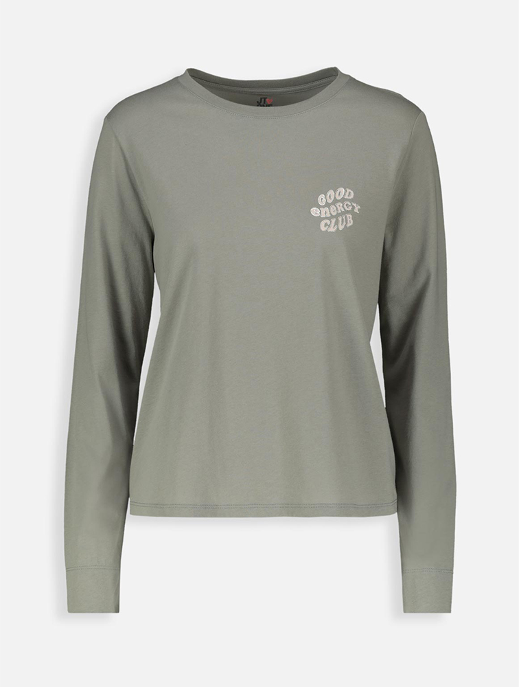 MyRunway | Shop JT One Khaki Print Cotton Blend Sleep T-shirt for