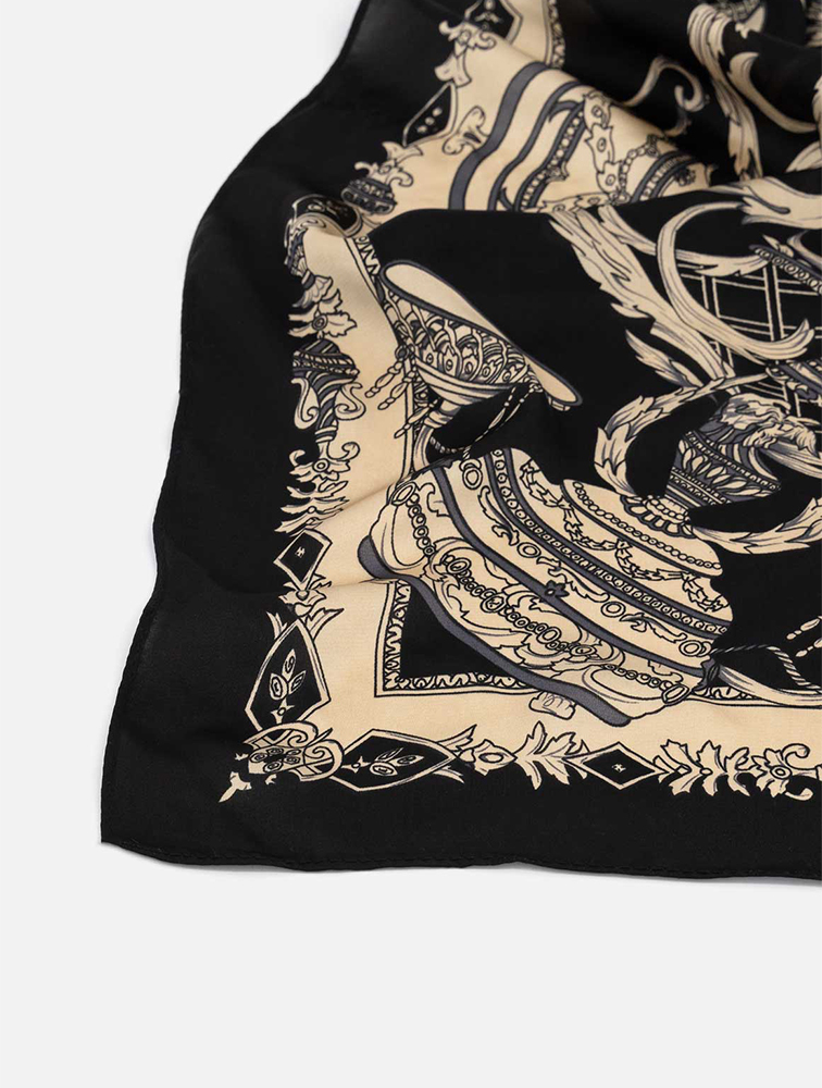 MyRunway | Shop Woolworths Black Print Satin Scarf for Women from