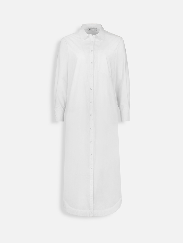 knee length dresses for ladies The Charlie Ribbed Maxi Dress in White main image 1