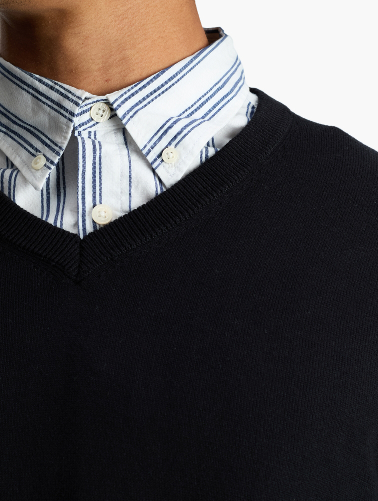 MyRunway | Shop Woolworths Black V-neck Cotton Pullover for Men