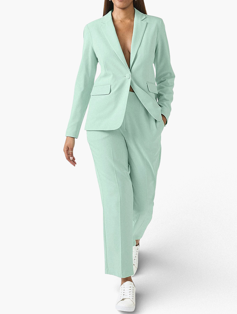 2025SS マイランジャンプスーツ TailoredJumpsuit Mint MyRunway | Shop Woolworths Mint Viscose Blend Blazer for Women