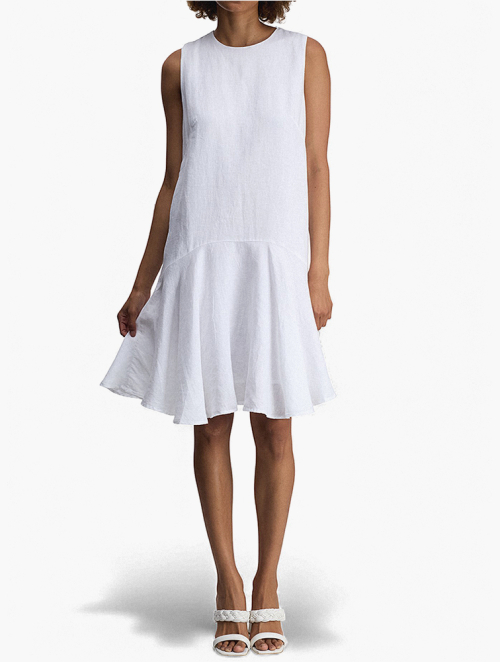 MyRunway | Shop Woolworths White Linen Drop Waist Tunic Dress for Women  from MyRunway.co.za