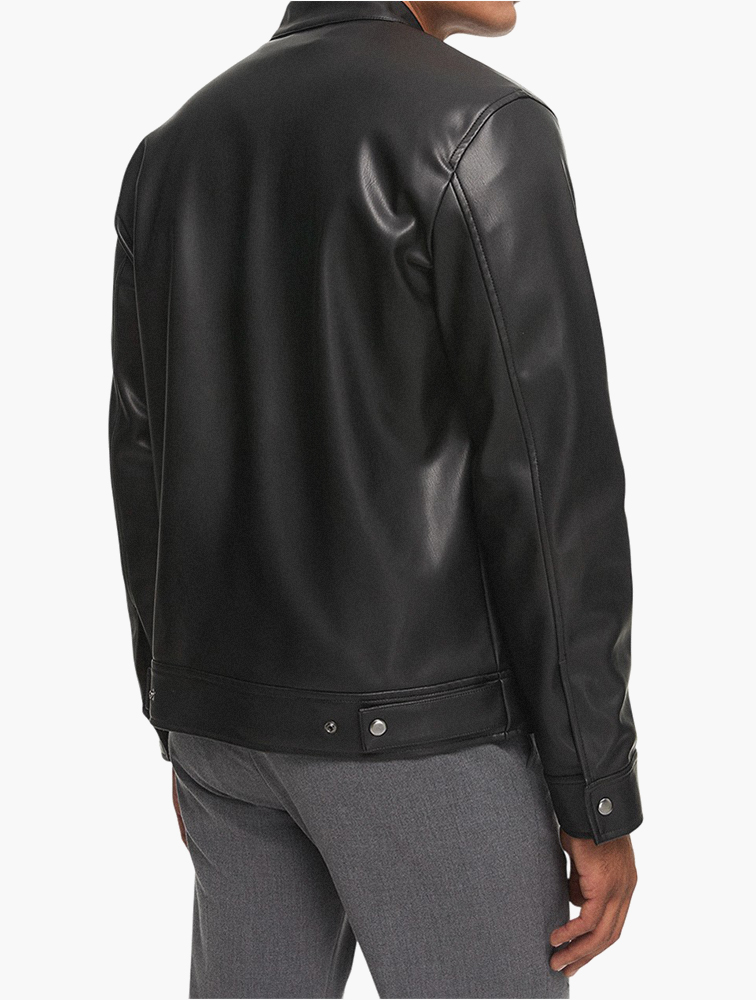 harukecyon MyRunway | Shop Woolworths Black Faux Leather Harrington Jacket