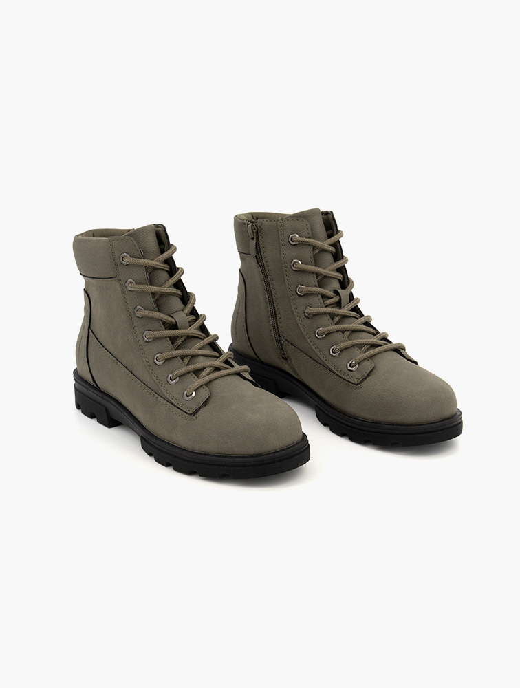 MyRunway | Shop Woolworths Older Boy Khaki Chunky Lace-up Boots
