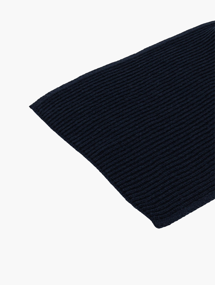 MyRunway | Shop Woolworths Navy Chunky Rib Knit Scarf for Men from