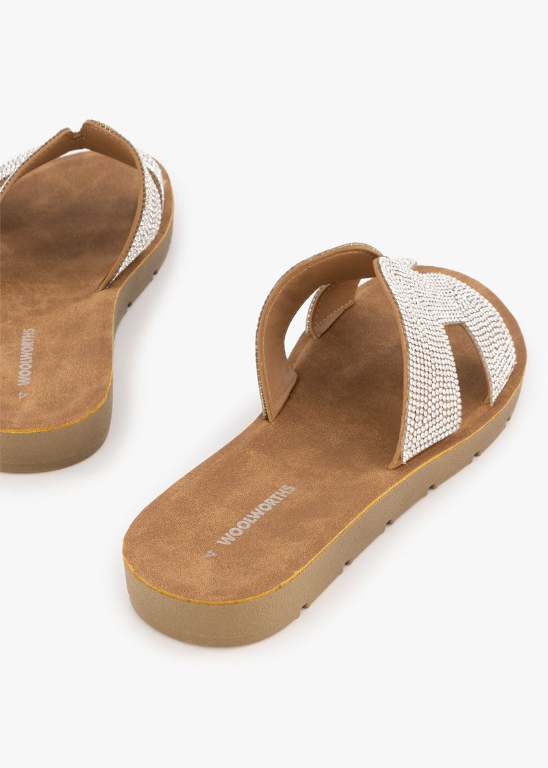 Myrunway shop woolworths natural embellished cut out band sandals for