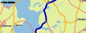 Landkaart route