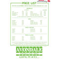 1989 Avondale Price List