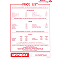 1991 Avondale Price List