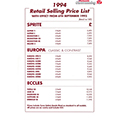 1994 Sprite Caravan PriceList