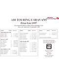1997 ABI Caravan Price List