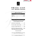 1997 Bessacarr Price List