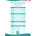 2001 Swift Caravan PriceList