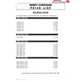 2002 Abbey Price List