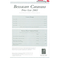 2003 Bessacarr Price List