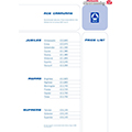 2007 Ace Jubilee Price List