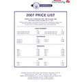 2007 Avondale Price List