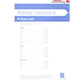2009 Abbey Caravan Price List