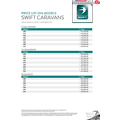 2016 Swift Caravan PriceList