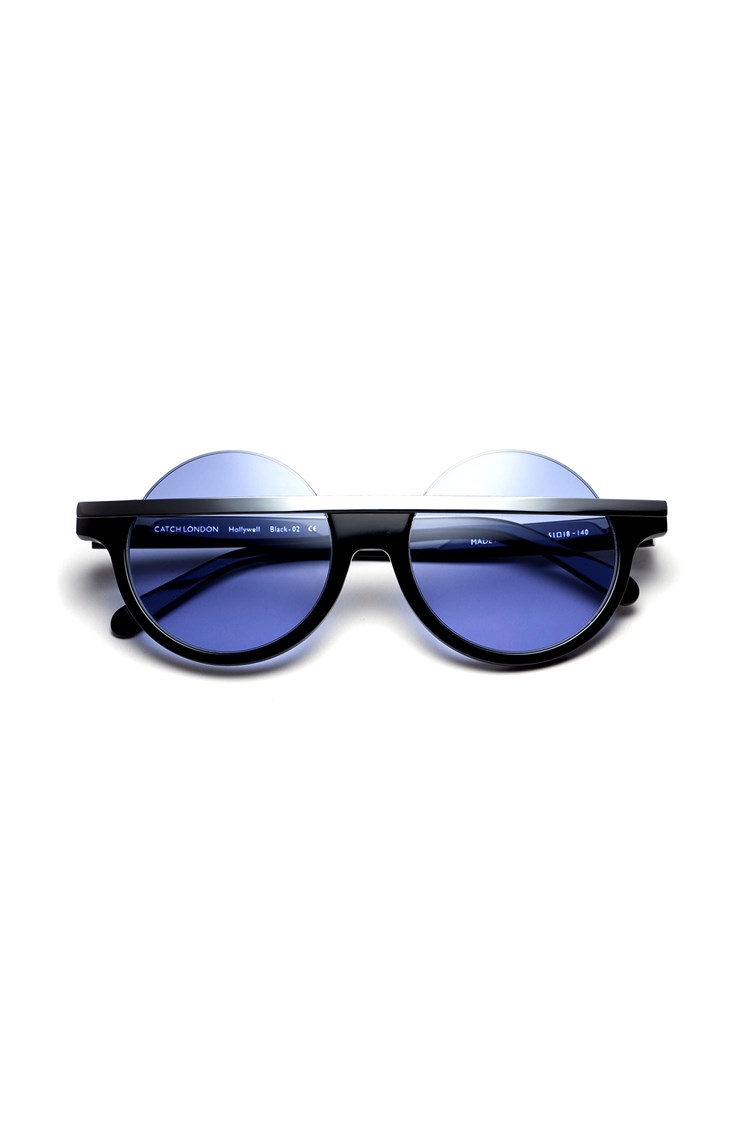 CATCH LONDON FEATHERSTONE 
BLACK-18. Cateye 58mm Sunglasses Catch London | Eyewear Handmade in Britain main image 3
