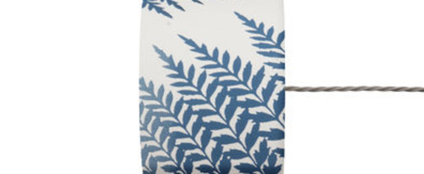 banner-image Abat jour fern leaves graphic indigo o17 5cm h12cm ebb and flow normal