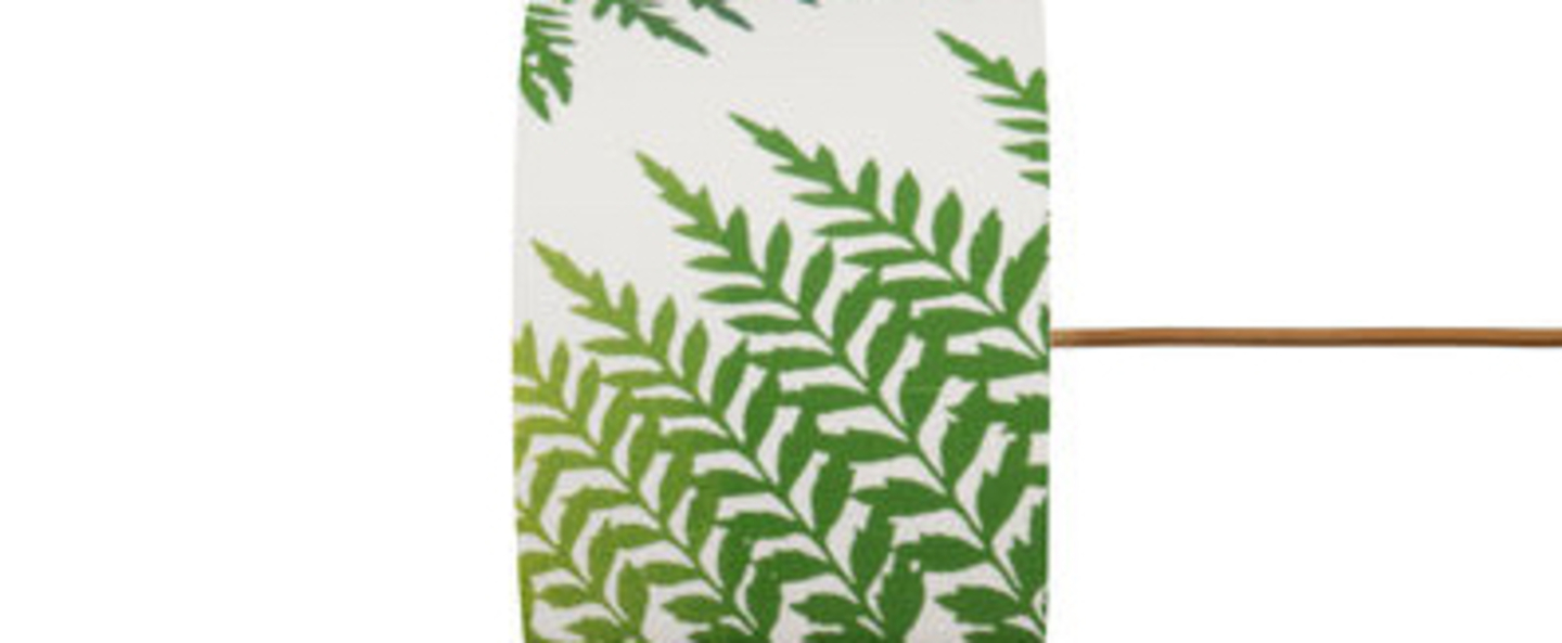 Abat jour fern leaves graphic vert o17 5cm h12cm ebb and flow normal