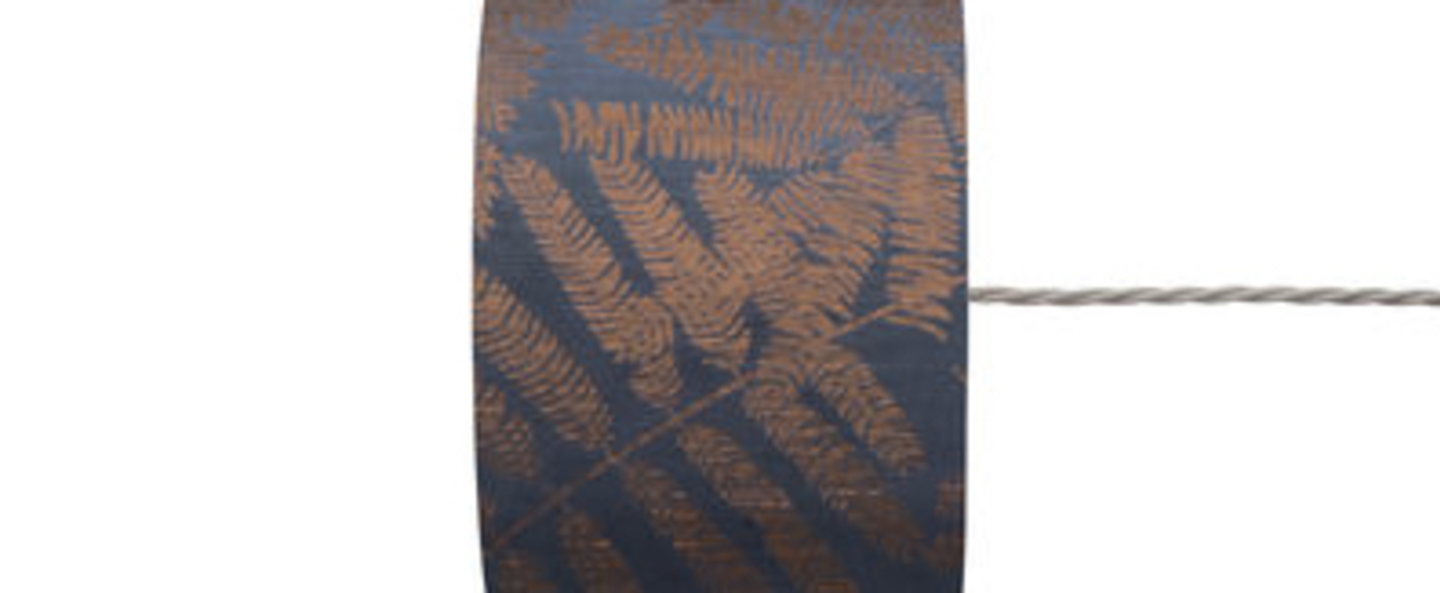 banner-image Abat jour fern leaves wild bleu o17 5cm h12cm ebb and flow normal