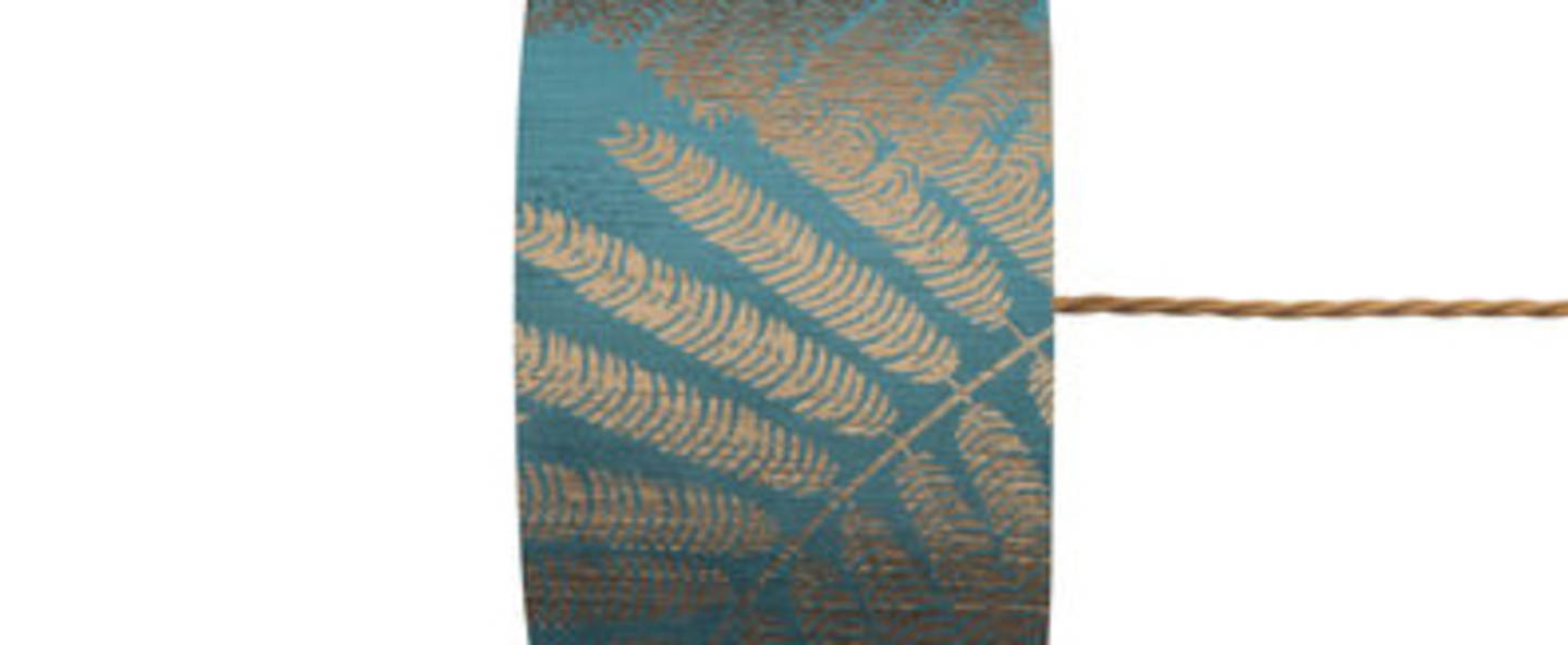 banner-image Abat jour fern leaves wild bleu sarcelle o17 5cm h12cm ebb and flow normal