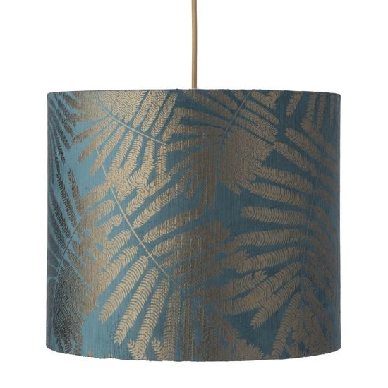 Abat-jour Style Downton Abbey - Bleu Sarcelle Avec Franges Et Glands - Pour Ampoule E27 - Neuf