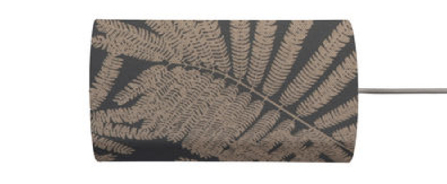 banner-image Abat jour fern leaves wild gris scintillant o11 5cm h22cm ebb and flow normal