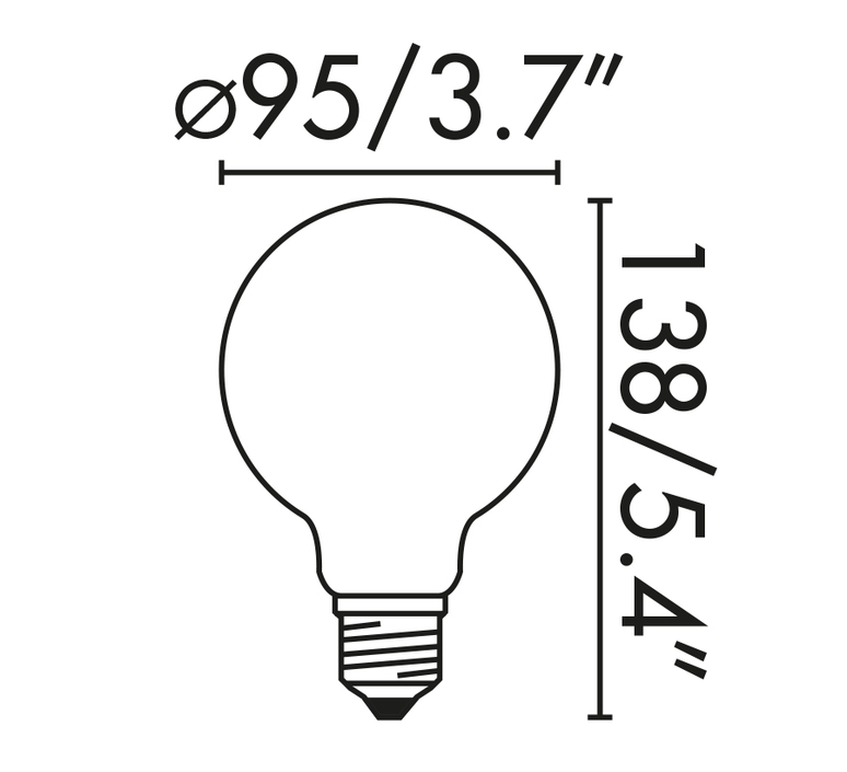 Ampoule globe e27 mat led 6w 2700k o9 5cm 26858 product