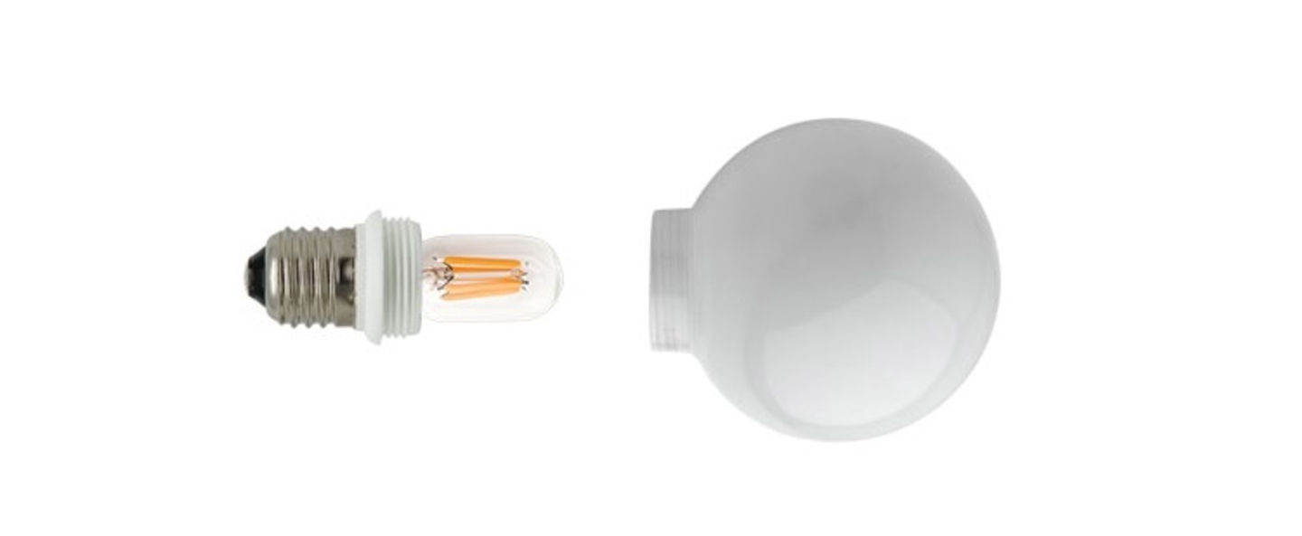 Ampoule led ampoule opale led o8cm h12cm zangra normal