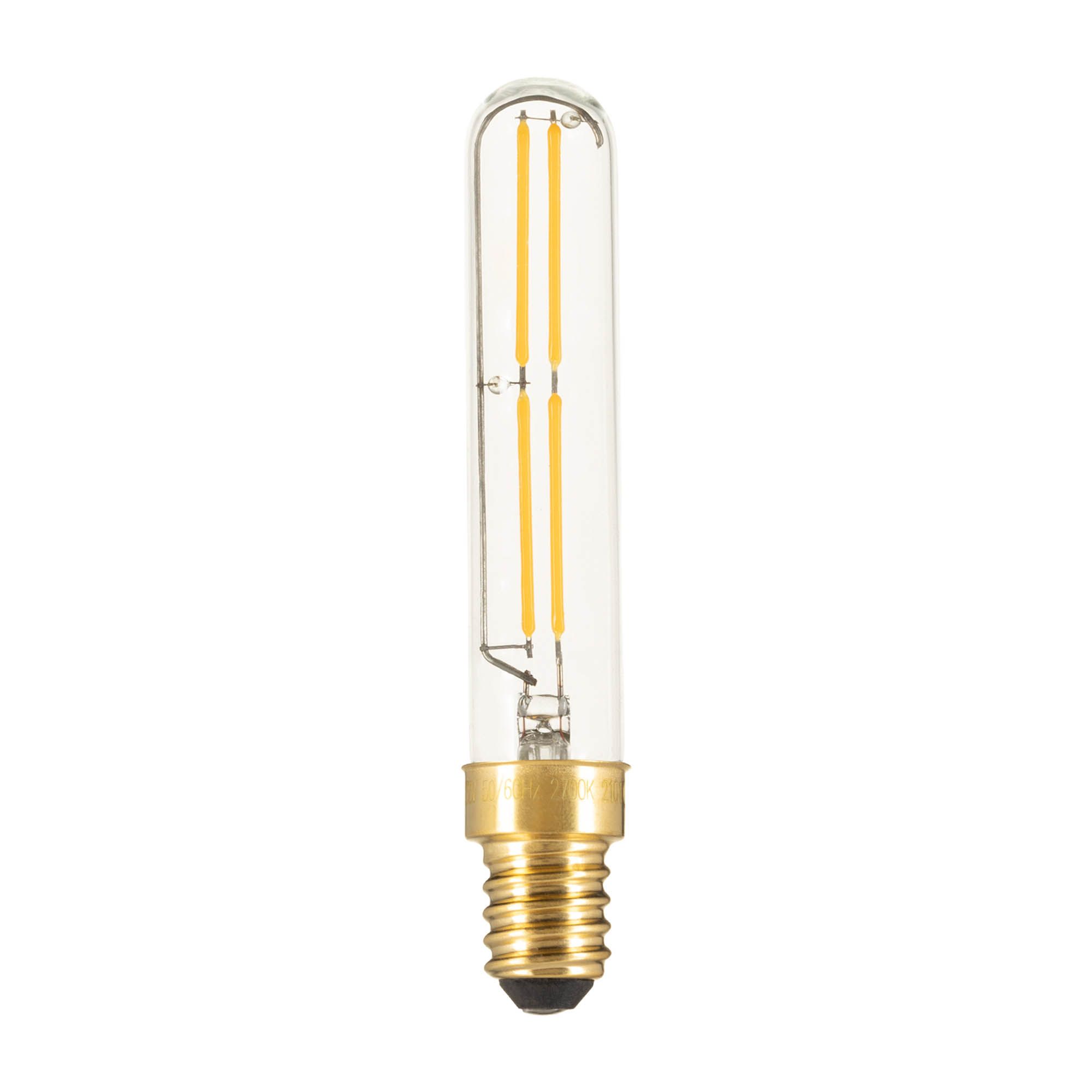 Lot De 2 Ampoules LED E14 Tubulaires Dorées 3W - 220-240V, 2300K, Pour Lustres, Appliques