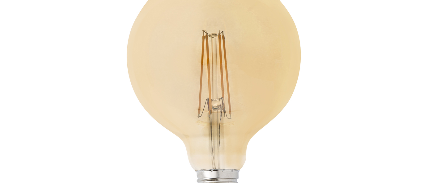 Ampoule led filament amber ambre o12 5cm h17 5cm faro normal