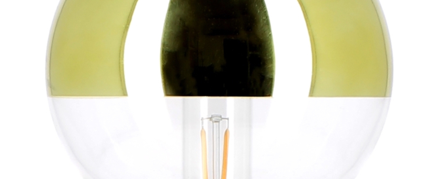 Ampoule led globe diam 125 mm calotte laiton laiton led o12 5cm hcm nexel normal