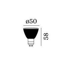 Ampoule LED, GU10, noir, Dim to Warm, 2000 à 2800K, 400lm, CRI95, Ø5cm,  H5,9cm - Tala - Luminaires Nedgis