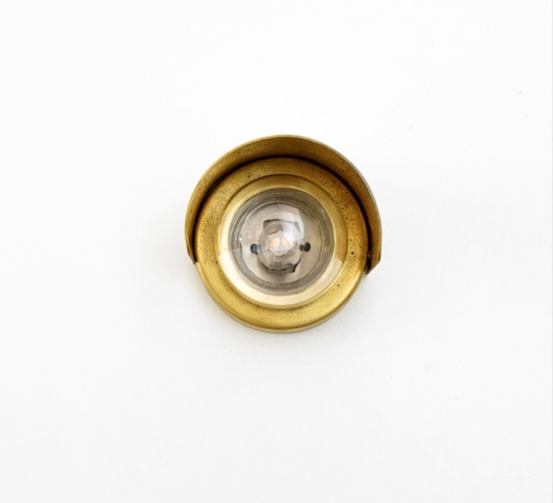 Alba monocle  applique d exterieur outdoor wall light  contain alb 127 brushed brass  design signed nedgis 137624 product