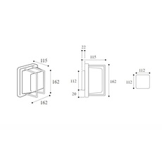 Ice cubic square 3406 quel designer studio moretti luce applique d exterieur  moretti luce 3406 gx53 ar  design signed nedgis 191079 thumb