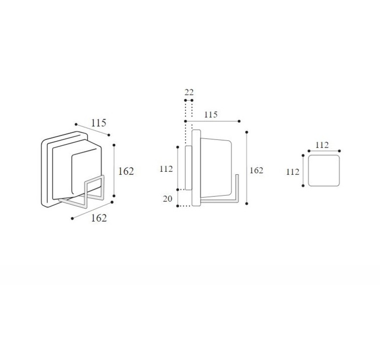 Ice cubic square 3407 quel designer studio moretti luce applique d exterieur  moretti luce 3407 gx53 ar  design signed nedgis 191086 product