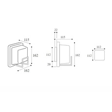 Ice cubic square 3407 quel designer studio moretti luce applique d exterieur  moretti luce 3407 gx53 ar  design signed nedgis 191086 thumb