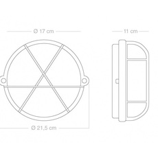 Applique de salle de bain hublot en bakelite ip54 blanc verre transparent h17cm l21 5cm zangra 173333 thumb