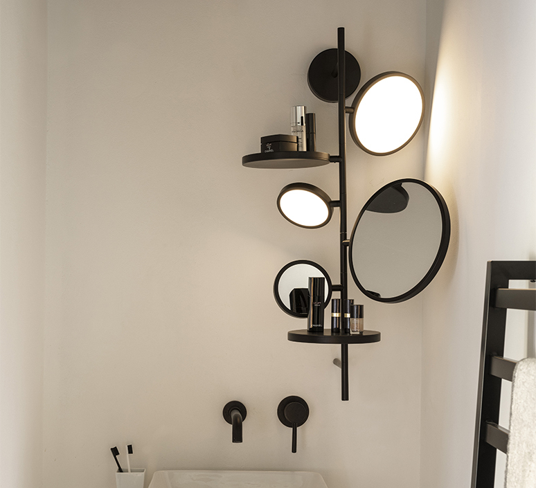 Tell me stories giulia liverani applique de salle de bain bathroomwall light  dcw tms black  design signed nedgis 142904 product