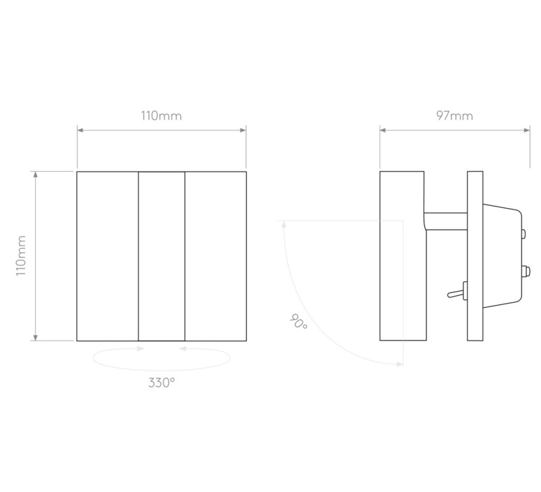 Enna square switched studio astro applique liseuse wall reading light  astro 1058030  design signed nedgis 198140 product