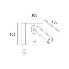 Gamma square  applique liseuse  leds c4 05 6420 81 81  design signed nedgis 211174 thumb