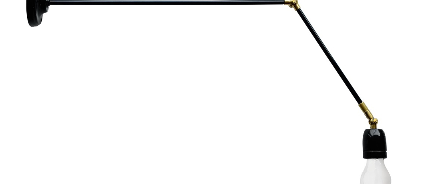 banner-image Applique mouluree 2 bras en saillie pure porcelaine noir l88cm zangra normal