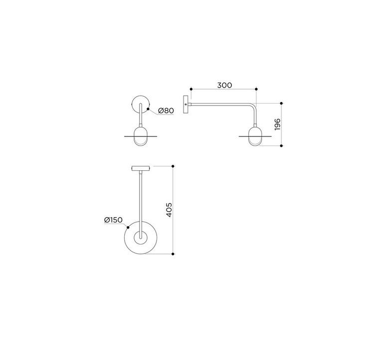 Alba arm  applique murale  contain alb 114 brushed brass trasparent glass  design signed nedgis 203513 product