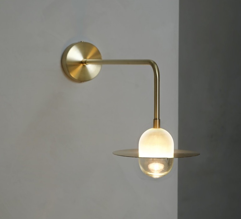 Alba arm  applique murale  contain alb 114 brushed brass trasparent glass  design signed nedgis 203514 product